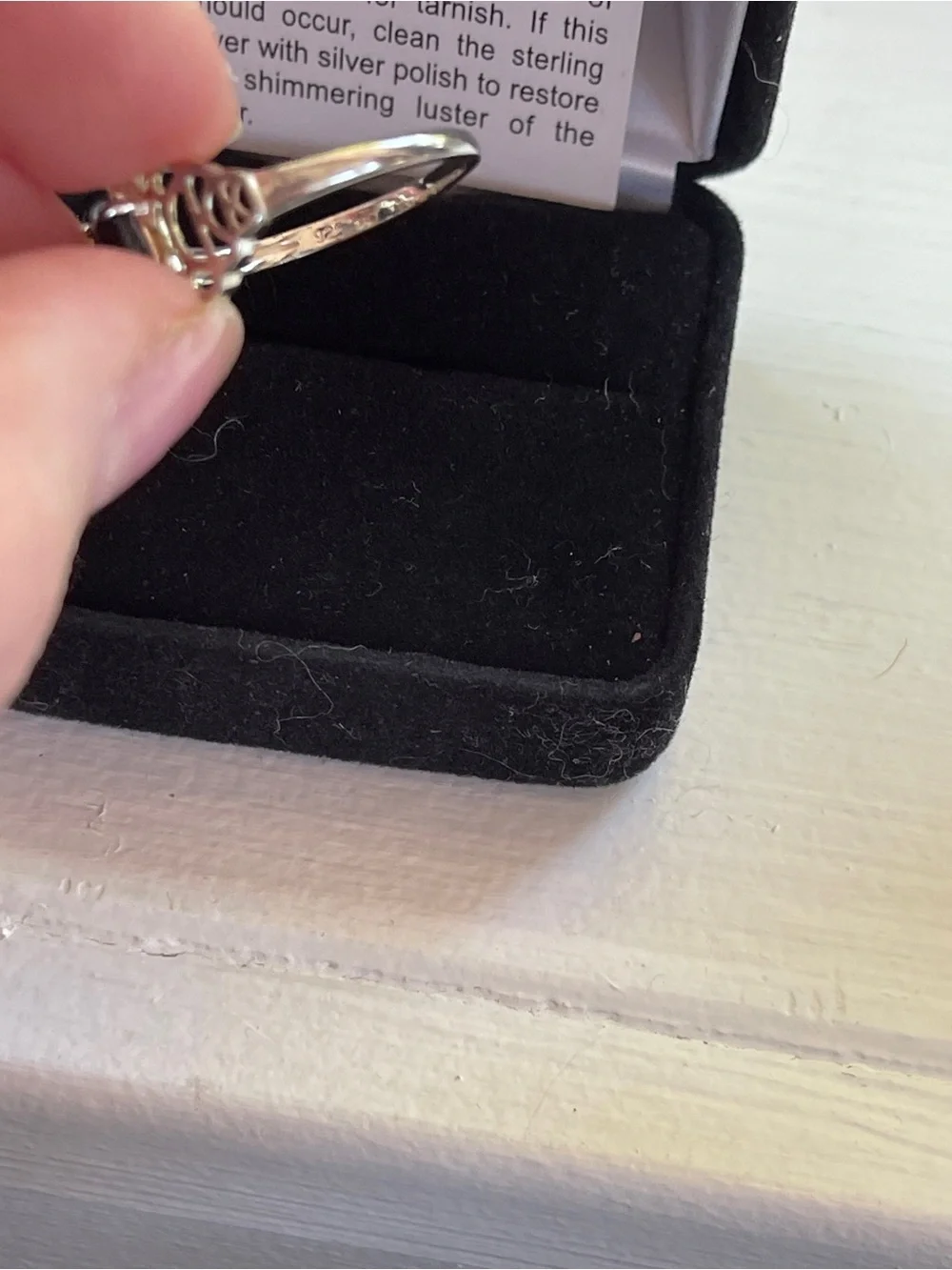 Sterling silver sapphire ring
